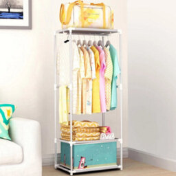 Clothes Coat Rail Garment Dress Hanging Shoe Rack Shelf Storage Display Stand Uk - thumbnail 5
