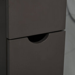 Homcom Tall Bathroom Storage Cabinet With Shelf And Drawers, Brown - thumbnail 8