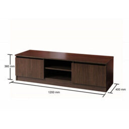 Timber Art Design Modern Tv Unit 120Cm Media Cabinet 2 Doors + Shelf Wenge Turin - thumbnail 5