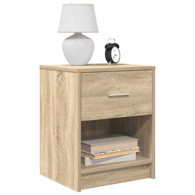 Berkfield Bedside Cabinets 2 Pcs With Drawer Sonoma Oak 40X34X50 Cm - image 1