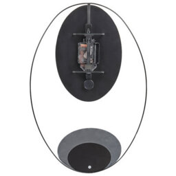 Beliani Wall Clock Manigod 32 Cm Metal Black - thumbnail 4