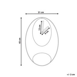 Beliani Wall Clock Manigod 32 Cm Metal Black - thumbnail 3