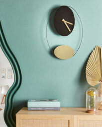Beliani Wall Clock Manigod 32 Cm Metal Black - thumbnail 2
