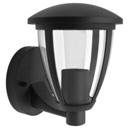 Long Life Lamps Company Outdoor Upward Wall Light Black Lantern Clear Diffuser Ip44 Zlc380 - thumbnail 3