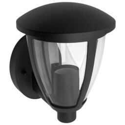 Long Life Lamps Company Outdoor Upward Wall Light Black Lantern Clear Diffuser Ip44 Zlc380 - thumbnail 4