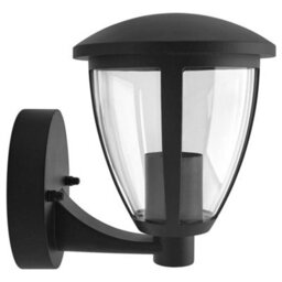 Long Life Lamps Company Outdoor Upward Wall Light Black Lantern Clear Diffuser Ip44 Zlc380 - thumbnail 5