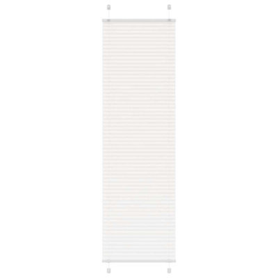 Berkfield Pleated Blind White 60X200 Cm Fabric Width 59.4 Cm Polyester - image 1