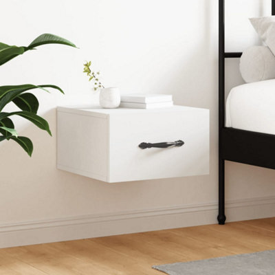 Berkfield Wall-Mounted Bedside Cabinet White 35X35X20 Cm - image 1