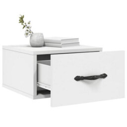 Berkfield Wall-Mounted Bedside Cabinet White 35X35X20 Cm - thumbnail 4