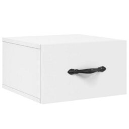 Berkfield Wall-Mounted Bedside Cabinet White 35X35X20 Cm - thumbnail 2