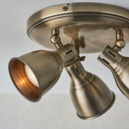 Luminosa Lighting Luminosa Westbury Led 3 Light Spotlight Antique Brass Plate, Gu10 - thumbnail 3