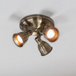 Luminosa Lighting Luminosa Westbury Led 3 Light Spotlight Antique Brass Plate, Gu10 - thumbnail 4