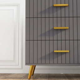 Homcom Bedroom Chest Of Drawers, 4-Drawer Dresser With Aluminium Legs - thumbnail 8