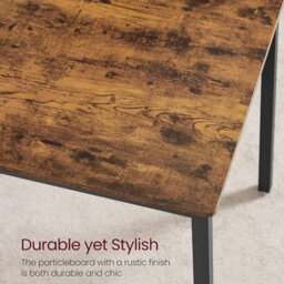 Songmics Vasagle Dining Table With 2 Benches, 3 Pieces Set, Kitchen Table Of 110 X 70 X 75 Cm, 2 Benches Of 97 X 30 X 50 Cm Each - thumbnail 6