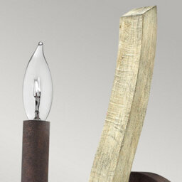 Luminosa Lighting Elstead Middlefield 1 Light Indoor Candle Wall Light Iron Rust, E14 - thumbnail 4