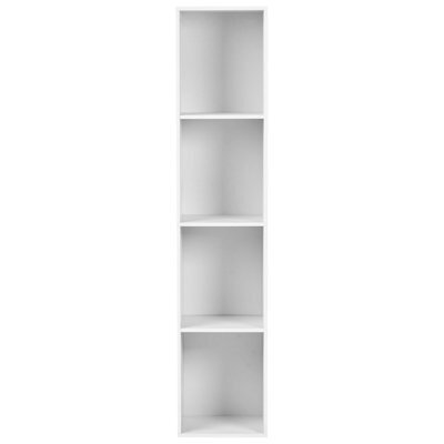 Wyld And Coco Nordichome White 4-Shelf Tv Stand Bookcase Scandinavian Style - Tall, Freestanding. - image 1