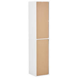 Wyld And Coco Nordichome White 4-Shelf Tv Stand Bookcase Scandinavian Style - Tall, Freestanding. - thumbnail 5