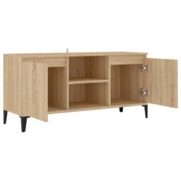 Berkfield Tv Cabinet With Metal Legs Sonoma Oak 103.5X35X50 Cm - thumbnail 7