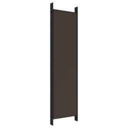 Berkfield 6-Panel Room Divider Brown 300X200 Cm Fabric - thumbnail 6