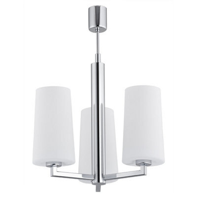 Luminosa Lighting Luminosa Camelot Multi Arm Pendant Ceiling 3 Light Chrome Base, Glass Opal Matt - image 1