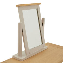 The Furniture Market Marbury Putty Grey Painted Vanity Mirror Adjustable Dressing Table Mirror Wooden Frame Tilting Hinged Design Easy Assembly - thumbnail 3