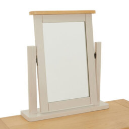 The Furniture Market Marbury Putty Grey Painted Vanity Mirror Adjustable Dressing Table Mirror Wooden Frame Tilting Hinged Design Easy Assembly - thumbnail 2