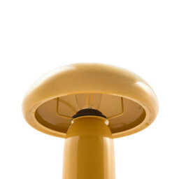 Beliani Mushroom Dome Table Lamp Yellow, Iron Base, 22Cm - Retro Mid-Century Style - thumbnail 4