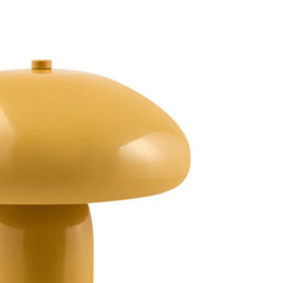 Beliani Mushroom Dome Table Lamp Yellow, Iron Base, 22Cm - Retro Mid-Century Style - thumbnail 5