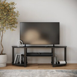 120Cm Wide Tv Unit Stand S-Tube Entertainment Centre Storage Shelf Living Room Cabinet, Living Room Media Cabinet - thumbnail 1