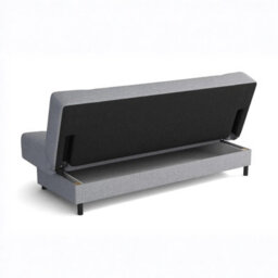Livia Sofa Bed With Click Clack Sleeping Function And Bedding Storage Foam Wooden Frame 195X85X90Cm Mustard - thumbnail 4