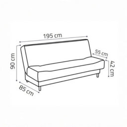 Livia Sofa Bed With Click Clack Sleeping Function And Bedding Storage Foam Wooden Frame 195X85X90Cm Mustard - thumbnail 5