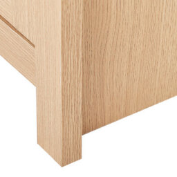 Wyld And Coco Light Brown 2-Door Sideboard With 3 Drawers, Matt Particle Board, Traditional Style, W140 X D40 X H80Cm - thumbnail 6