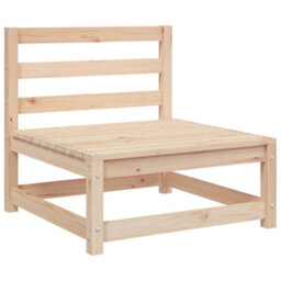 Berkfield Garden Sofa Armless With Footstool Solid Wood Pine - thumbnail 5
