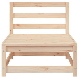 Berkfield Garden Sofa Armless With Footstool Solid Wood Pine - thumbnail 6