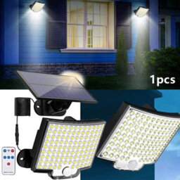106 Led Solar Garden Wall Light Waterproof Outdoor Sensor Lamp With Split Panel - thumbnail 1