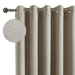 Ameha 100% Blackout Thermal Insulated Curtain 260Gsm Linen Texture Fabric-Mink,66X84'' Door Curtain For Bedroom Home Decor Uk - thumbnail 3