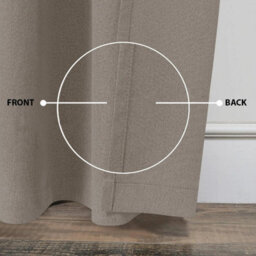 Ameha 100% Blackout Thermal Insulated Curtain 260Gsm Linen Texture Fabric-Mink,66X84'' Door Curtain For Bedroom Home Decor Uk - thumbnail 7
