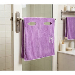 Light Purple Bathrobe Bath Towel Wrap Womens Wearable Bathtub Shower Dress Bathing Skirt - thumbnail 3
