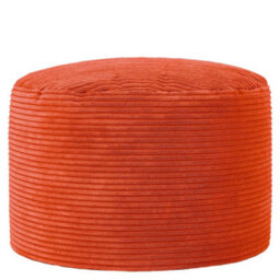 Icon Milano Jumbo Cord Round Footstool Bean Bag, Terracotta - thumbnail 2