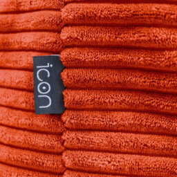 Icon Milano Jumbo Cord Round Footstool Bean Bag, Terracotta - thumbnail 5