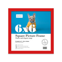 6X6 Red Picture Frame (15.2 X 15.2Cm) Poster, Photo, Artwork, Gallery Wall Or Print - thumbnail 1