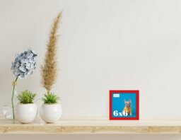 6X6 Red Picture Frame (15.2 X 15.2Cm) Poster, Photo, Artwork, Gallery Wall Or Print - thumbnail 2
