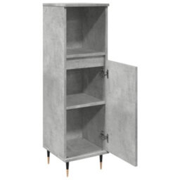 Berkfield Bathroom Cabinet Concrete Grey 30X30X100 Cm Engineered Wood - thumbnail 7