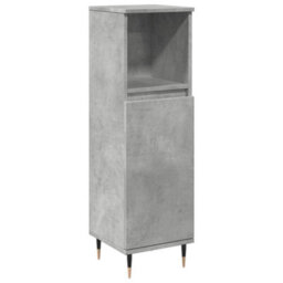 Berkfield Bathroom Cabinet Concrete Grey 30X30X100 Cm Engineered Wood - thumbnail 2