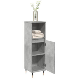 Berkfield Bathroom Cabinet Concrete Grey 30X30X100 Cm Engineered Wood - thumbnail 3