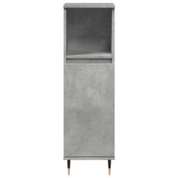 Berkfield Bathroom Cabinet Concrete Grey 30X30X100 Cm Engineered Wood - thumbnail 4