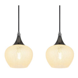 Luminosa Lighting Luminosa Maxy Bar Pendant Ceiling Light Gunmetal Clear Glass Shade 4X E27 - thumbnail 4