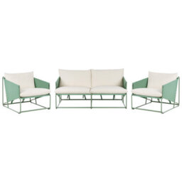 Beliani Garden Sofa Set 4 Seater Ponte Metal Green - thumbnail 1