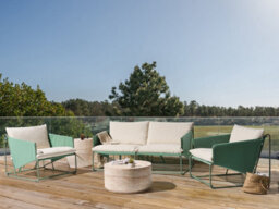 Beliani Garden Sofa Set 4 Seater Ponte Metal Green - thumbnail 2
