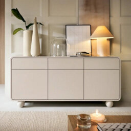 Arte Albion Sideboard Cabinet 160Cm - Cashmere Finish, Push-To-Open Doors & Drawers With Shelves - thumbnail 4